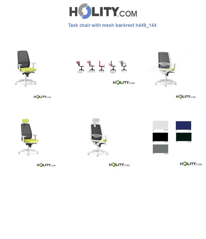 Task chair with mesh backrest h449_144