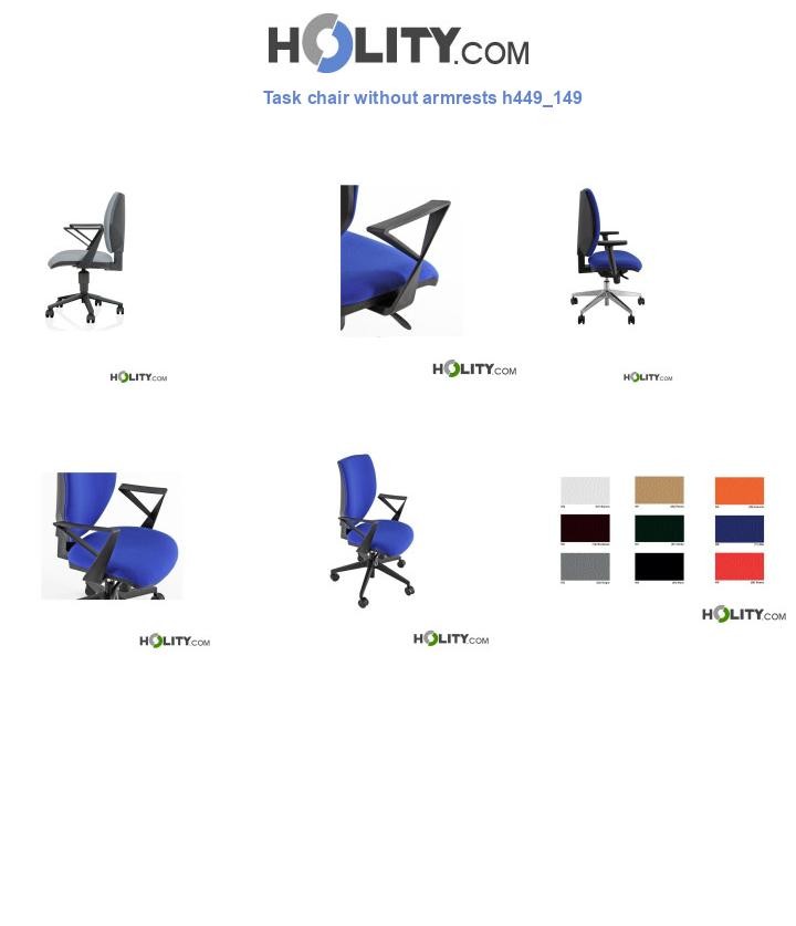 Task chair without armrests h449_149