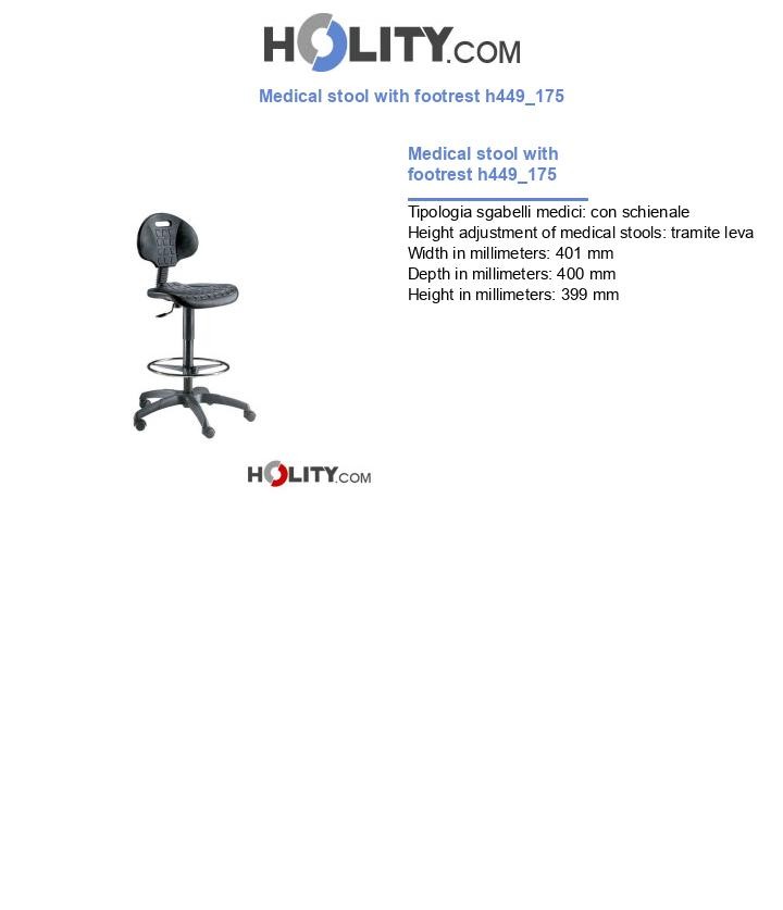 Medical stool with footrest h449_175