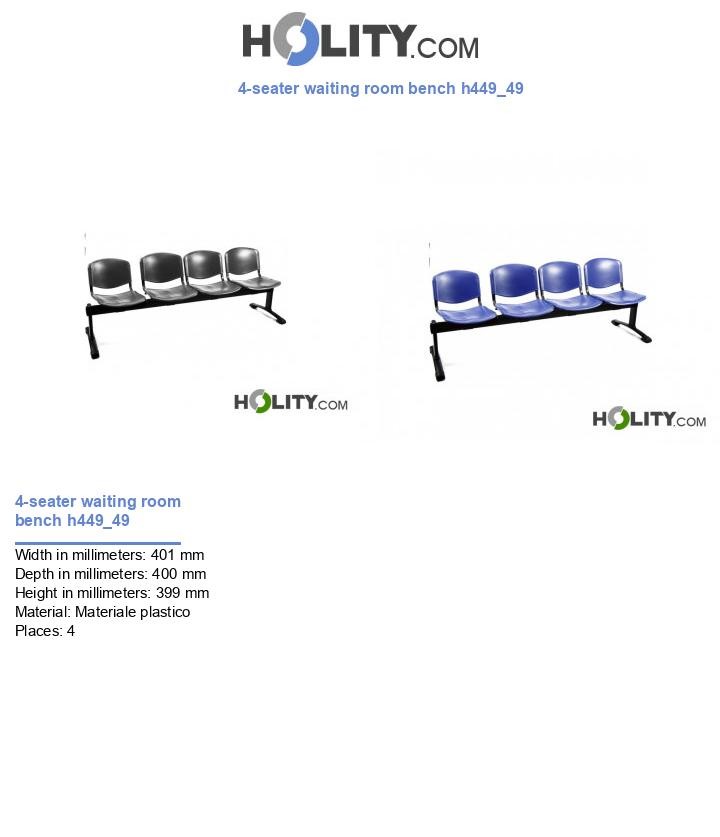 4-seater waiting room bench h449_49