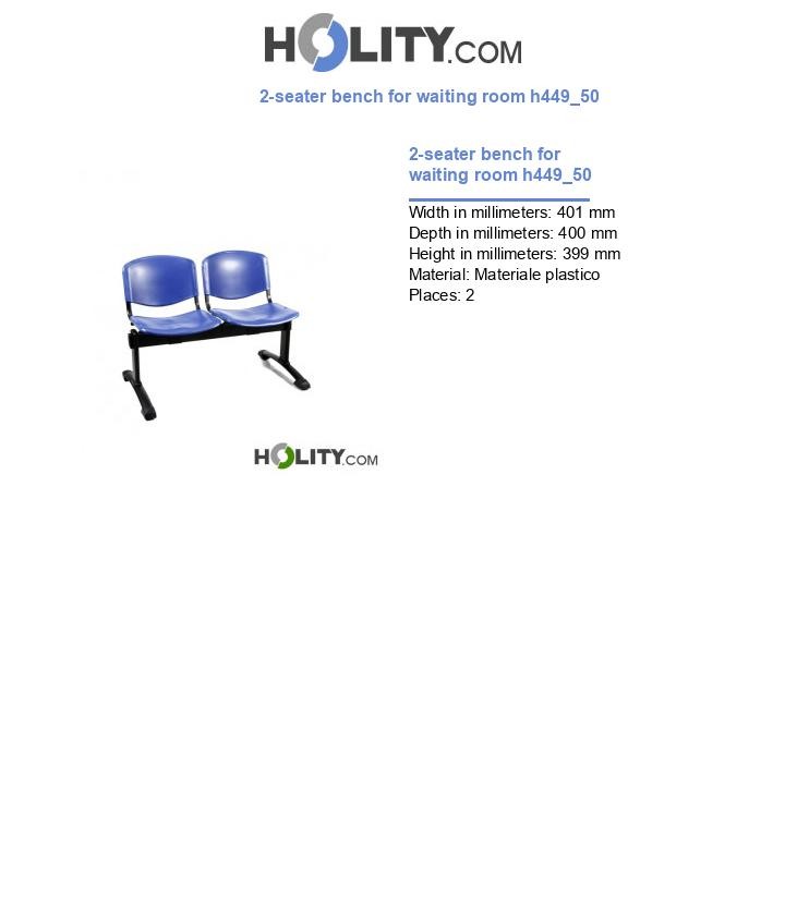 2-seater bench for waiting room h449_50
