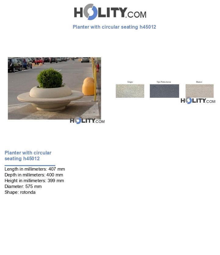 Planter with circular seating h45012