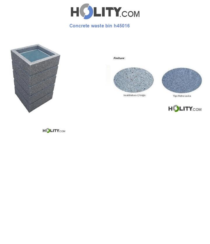 Concrete waste bin h45016