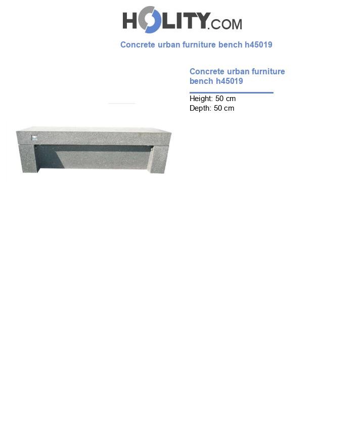 Concrete urban furniture bench h45019