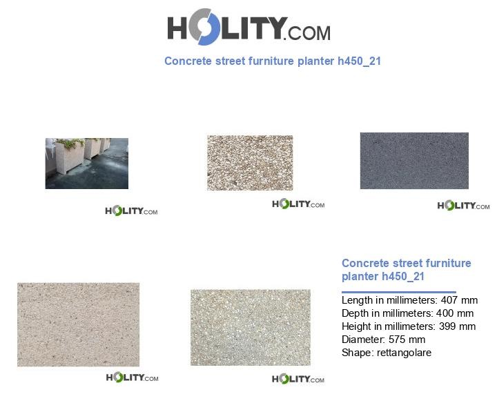 Concrete street furniture planter h450_21