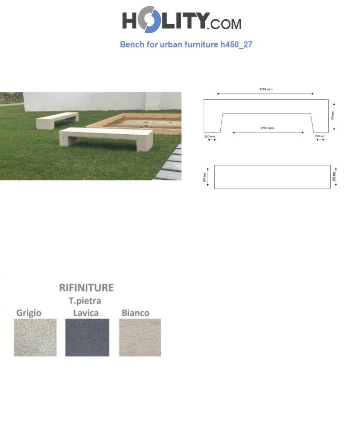 Bench for urban furniture h450_27