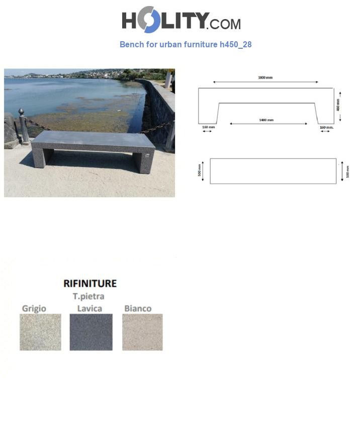 Bench for urban furniture h450_28