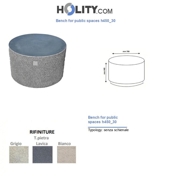 Bench for public spaces h450_30