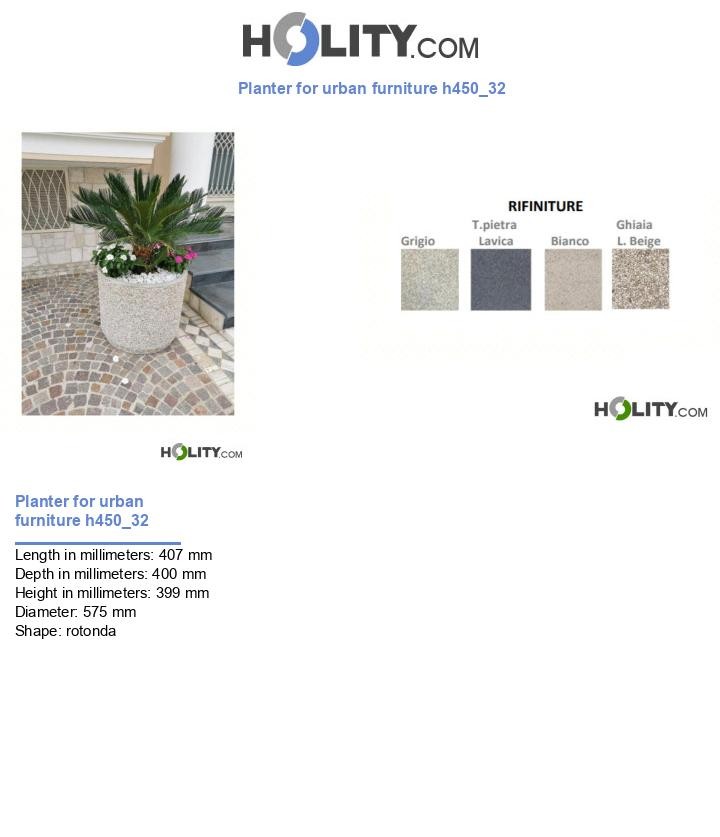 Planter for urban furniture h450_32