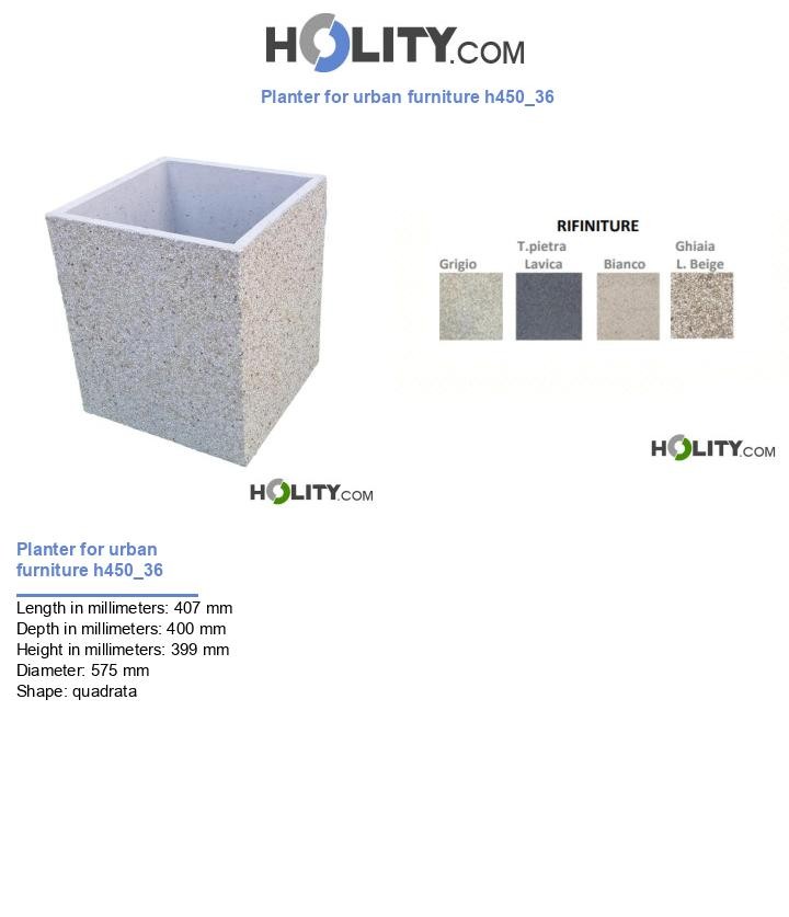 Planter for urban furniture h450_36