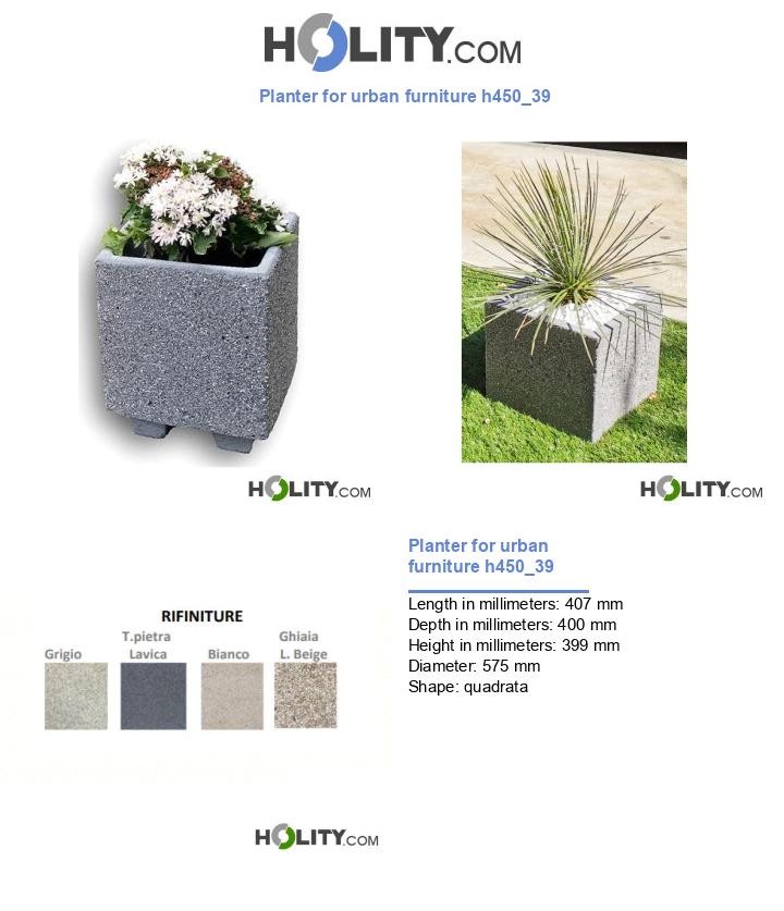 Planter for urban furniture h450_39