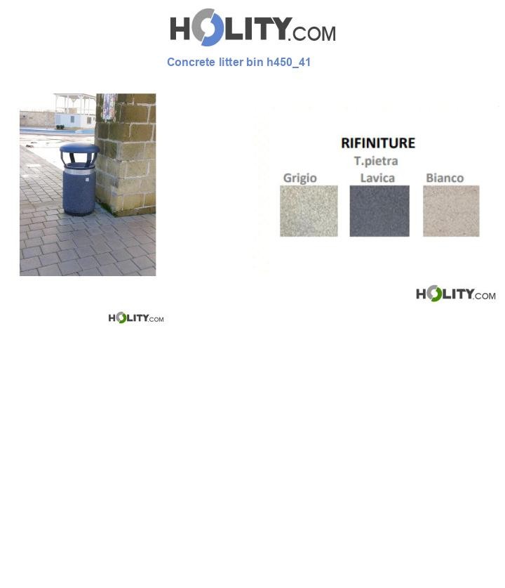 Concrete litter bin h450_41