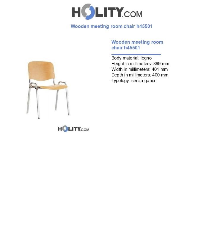 Wooden meeting room chair h45501