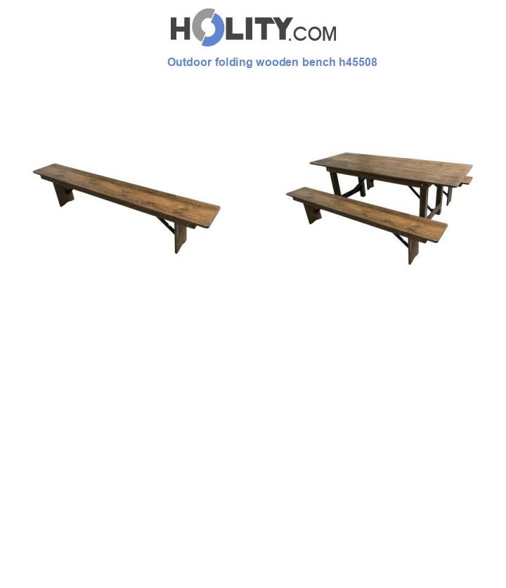Outdoor folding wooden bench h45508