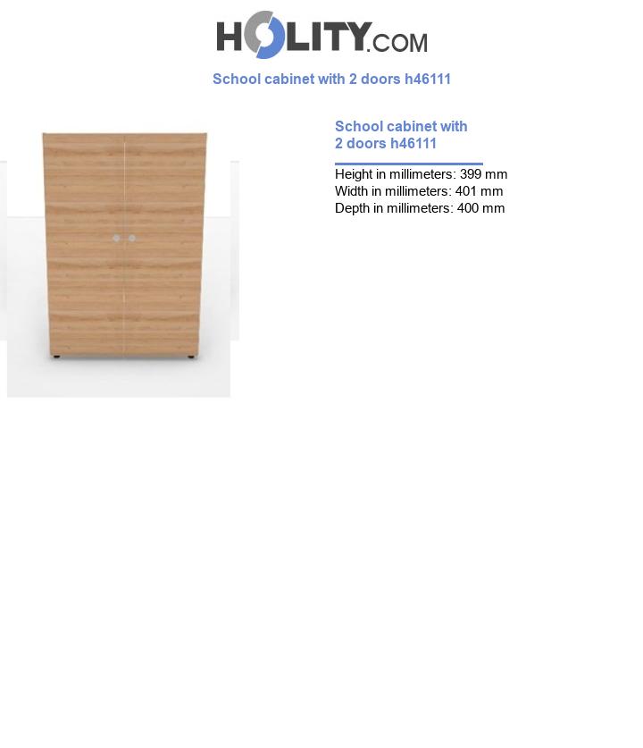 School cabinet with 2 doors h46111