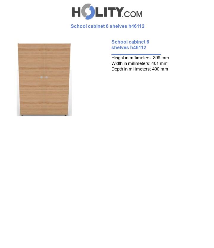 School cabinet 6 shelves h46112