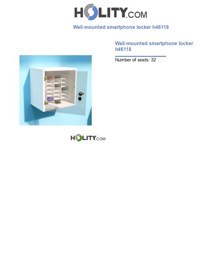 Wall-mounted smartphone locker h46118