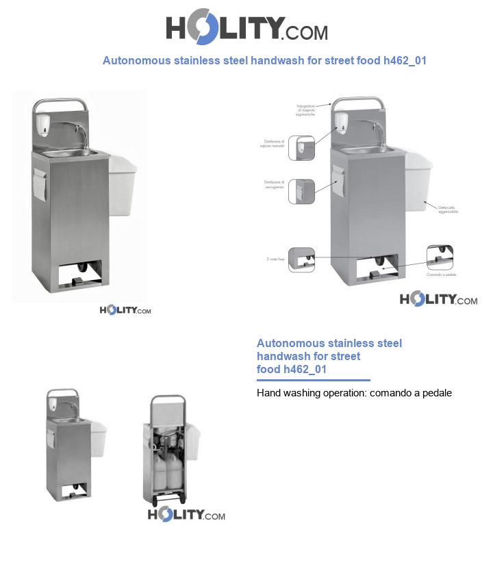 Autonomous stainless steel handwash for street food h462_01