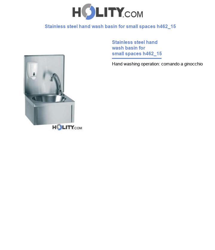 Stainless steel hand wash basin for small spaces h462_15