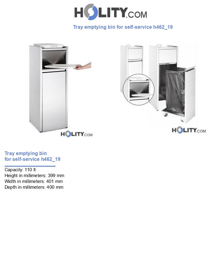 Tray emptying bin for self-service h462_19