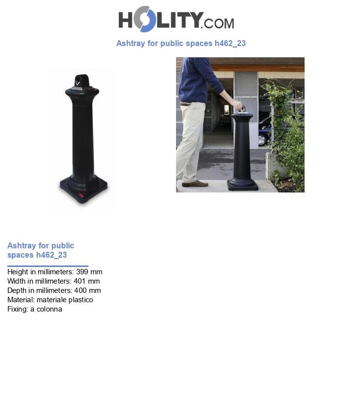 Ashtray for public spaces h462_23