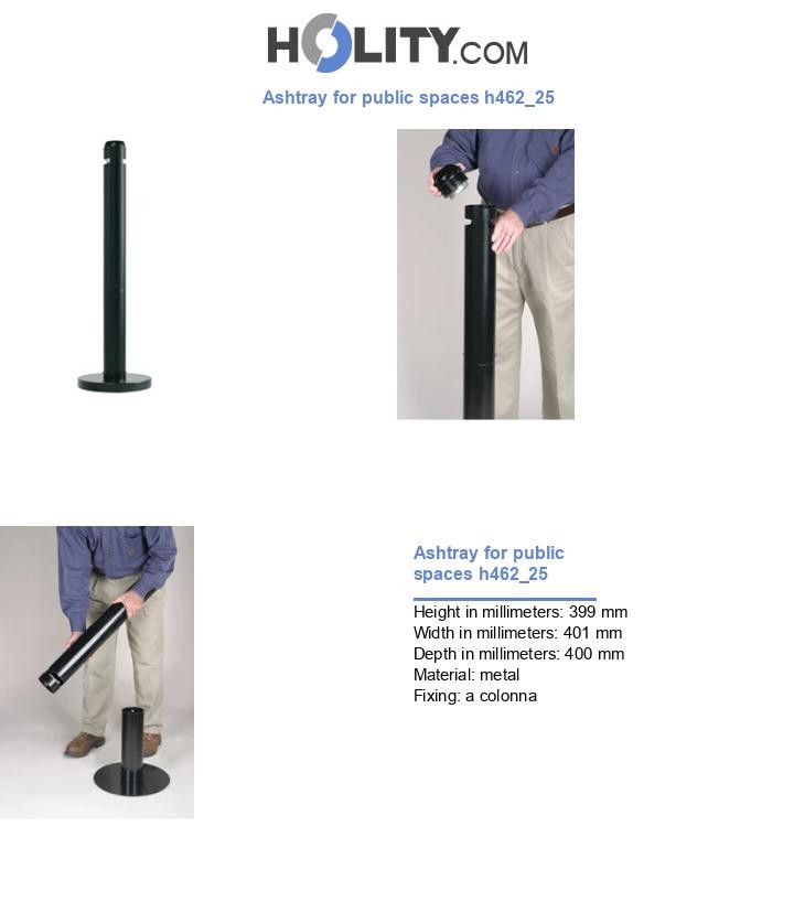 Ashtray for public spaces h462_25