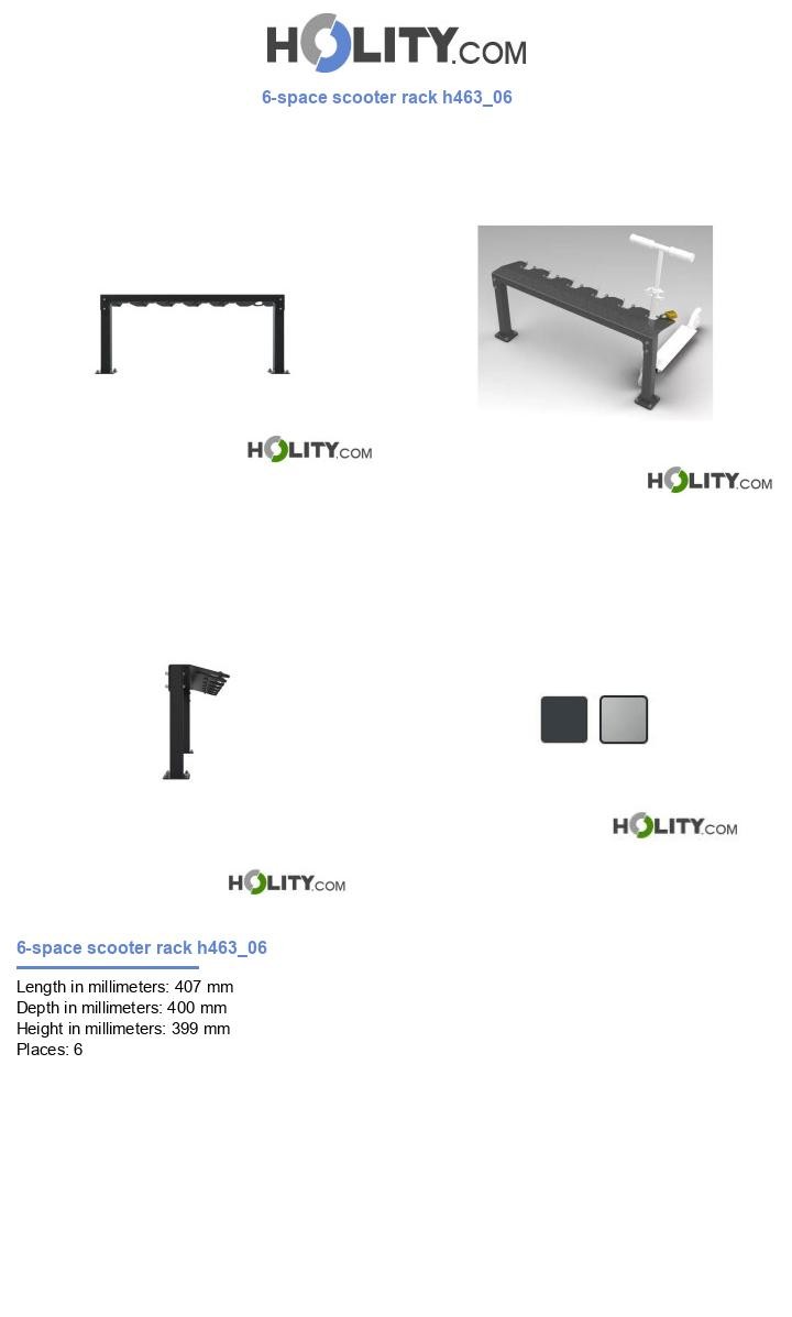 6-space scooter rack h463_06