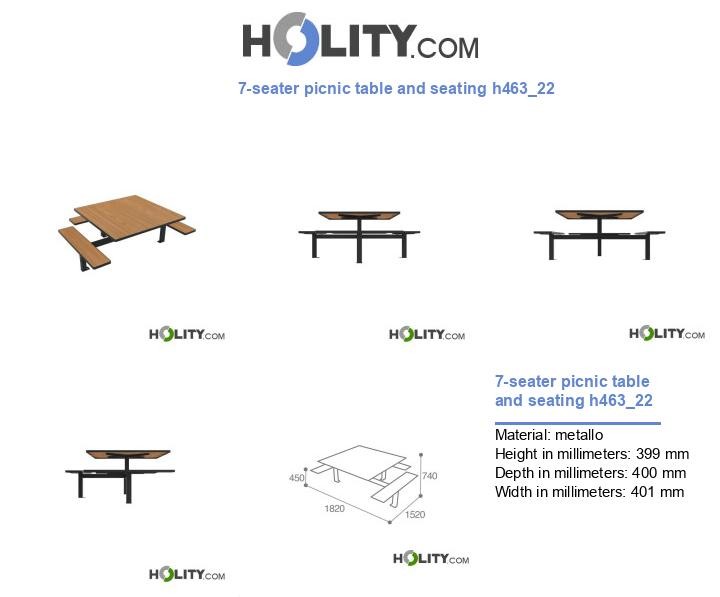 7-seater picnic table and seating h463_22
