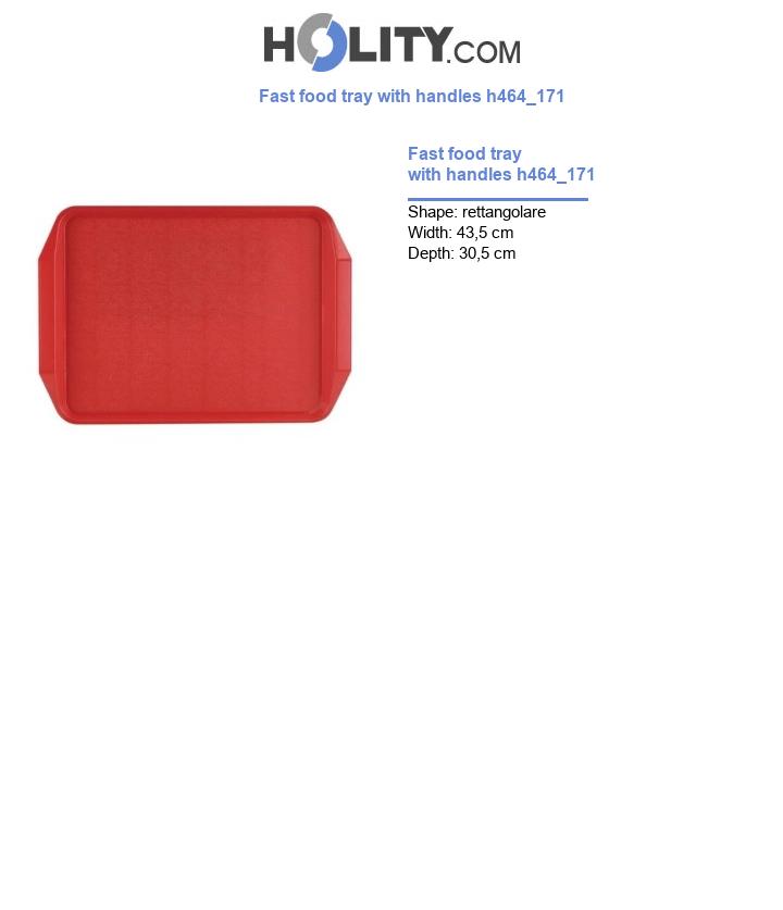 Fast food tray with handles h464_171