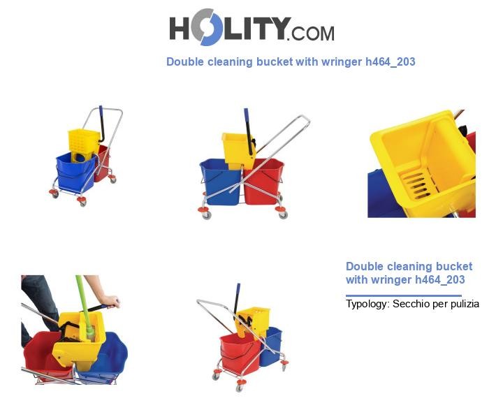 Double cleaning bucket with wringer h464_203