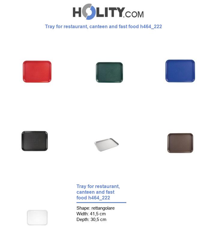 Tray for restaurant, canteen and fast food h464_222