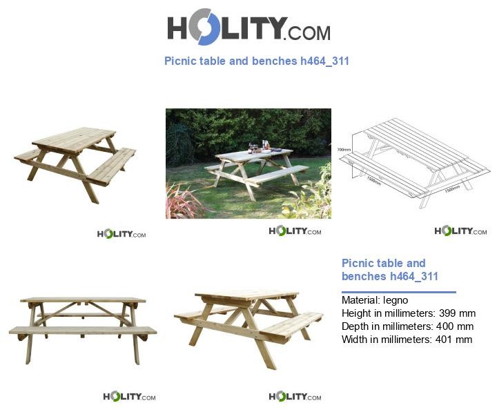 Picnic table and benches h464_311