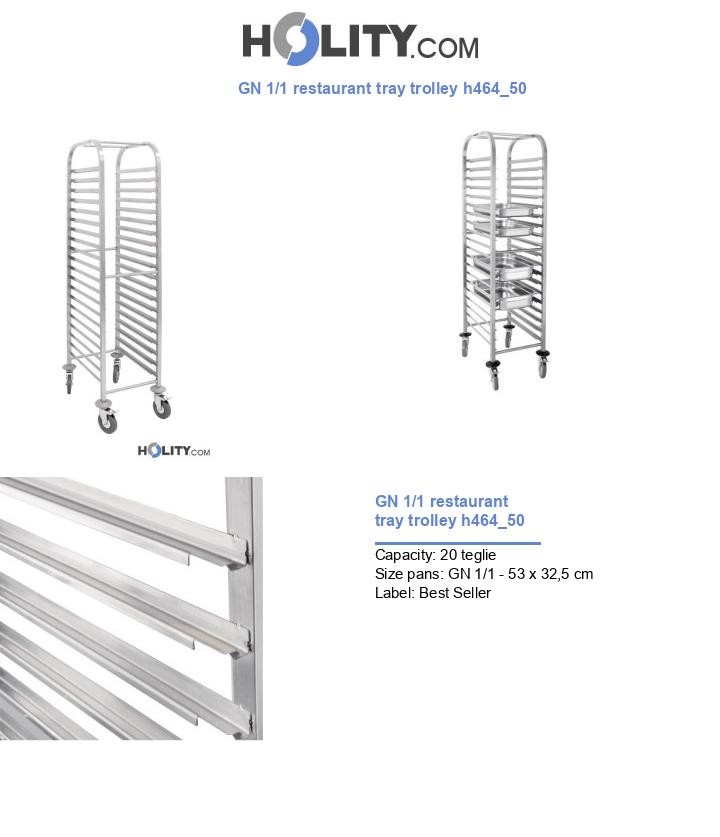 GN 1/1 restaurant tray trolley h464_50