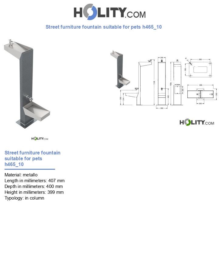 Street furniture fountain suitable for pets h465_10