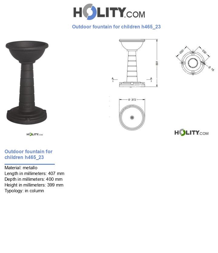 Outdoor fountain for children h465_23