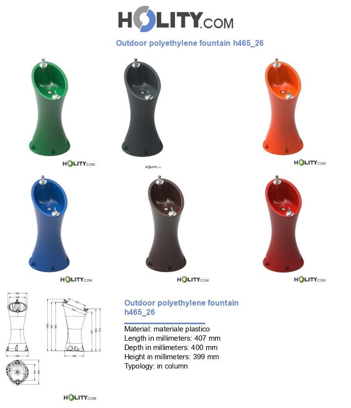 Outdoor polyethylene fountain h465_26