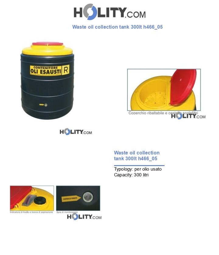 Waste oil collection tank 300lt h466_05