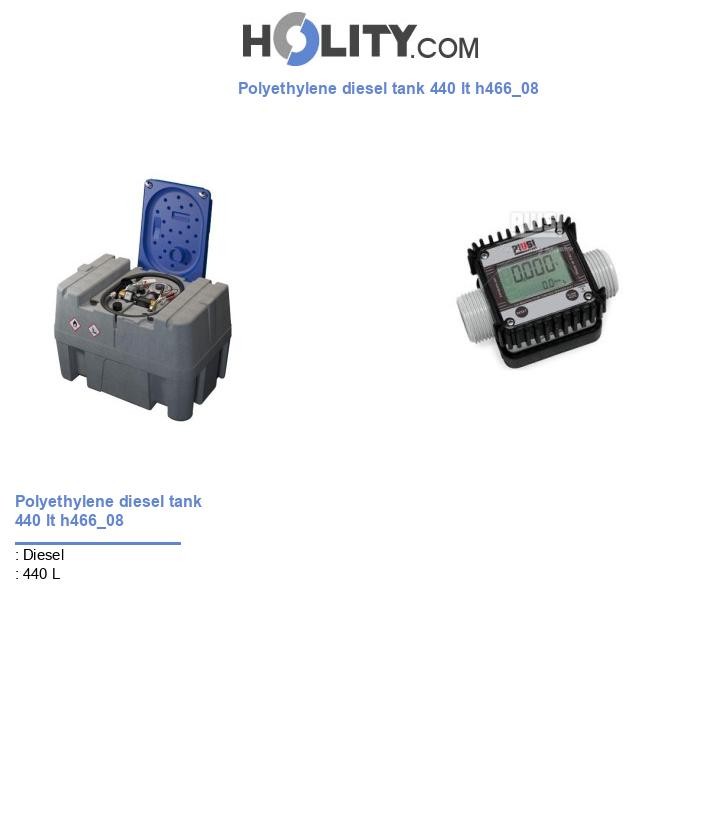 Polyethylene diesel tank 440 lt h466_08