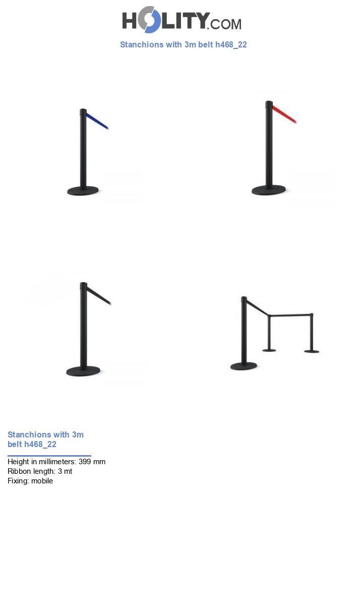 Stanchions with 3m belt h468_22