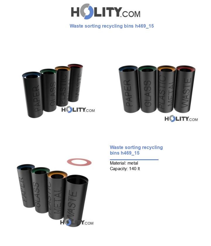 Waste sorting recycling bins h469_15
