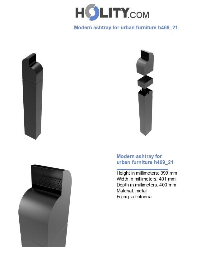 Modern ashtray for urban furniture h469_21