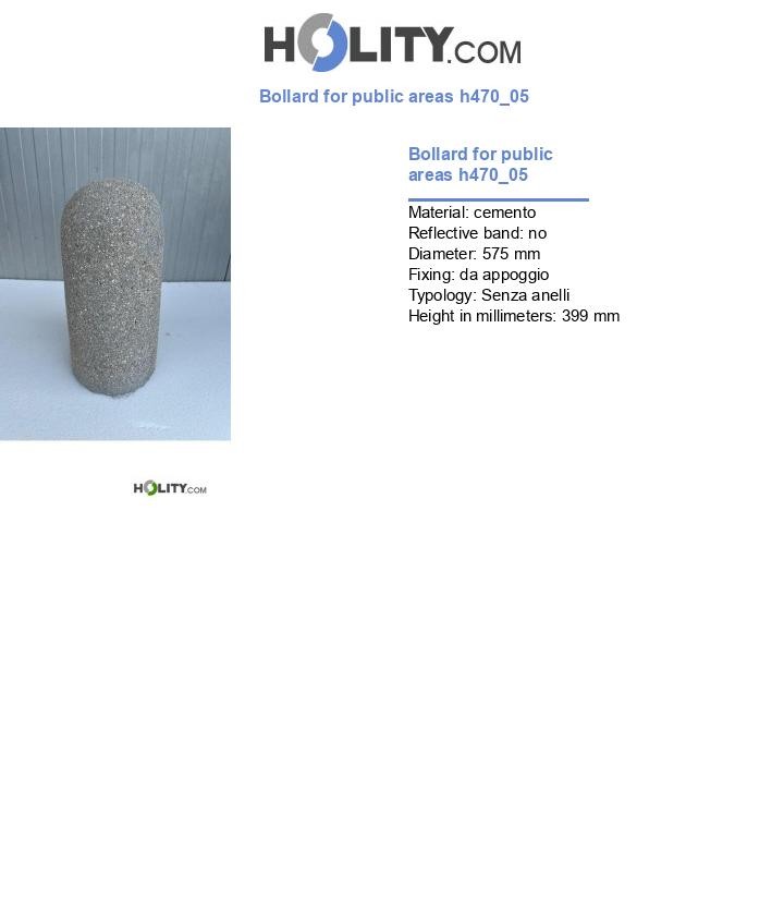 Bollard for public areas h470_05