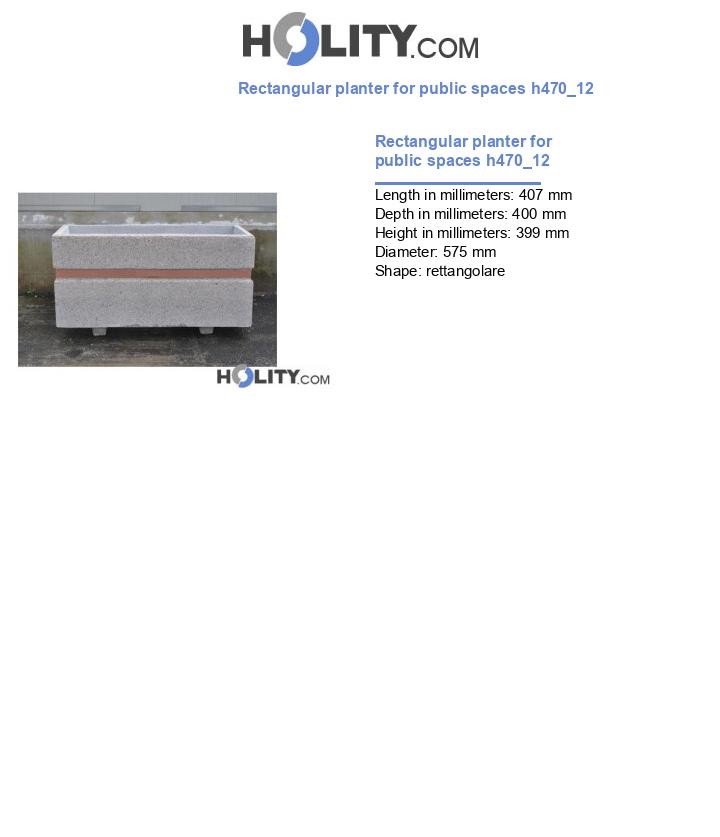 Rectangular planter for public spaces h470_12