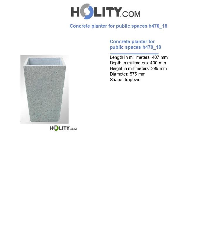 Concrete planter for public spaces h470_18