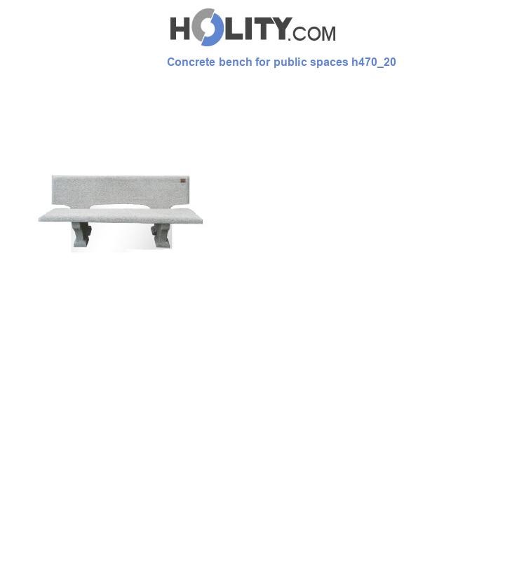 Concrete bench for public spaces h470_20