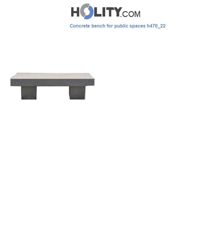 Concrete bench for public spaces h470_22