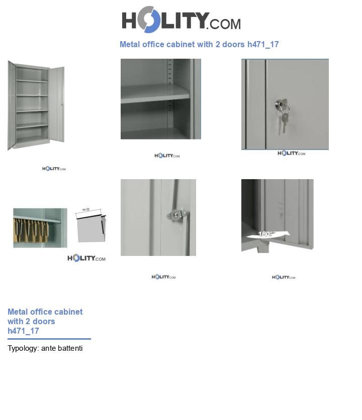 Metal office cabinet with 2 doors h471_17