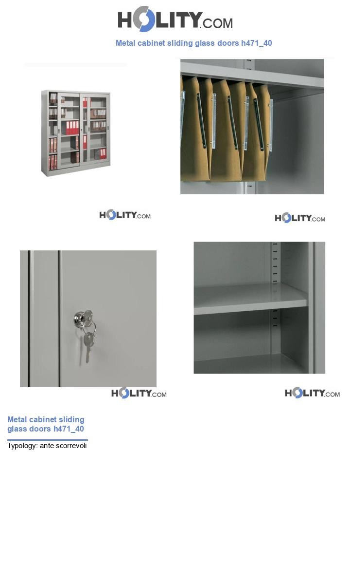 Metal cabinet sliding glass doors h471_40