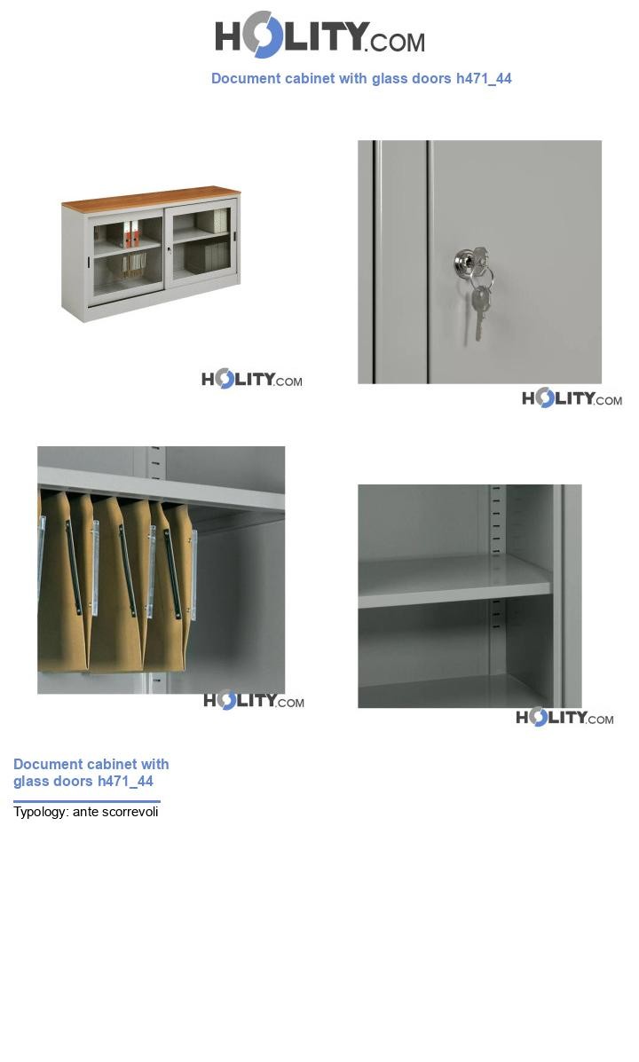 Document cabinet with glass doors h471_44