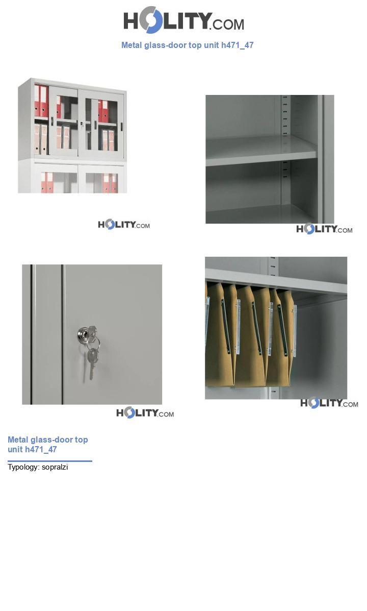 Metal glass-door top unit h471_47